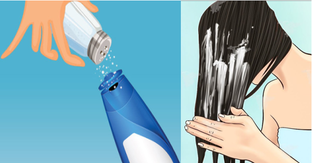 Adăugați sare în șampon înainte de a face duș pentru a rezolva problemele părului