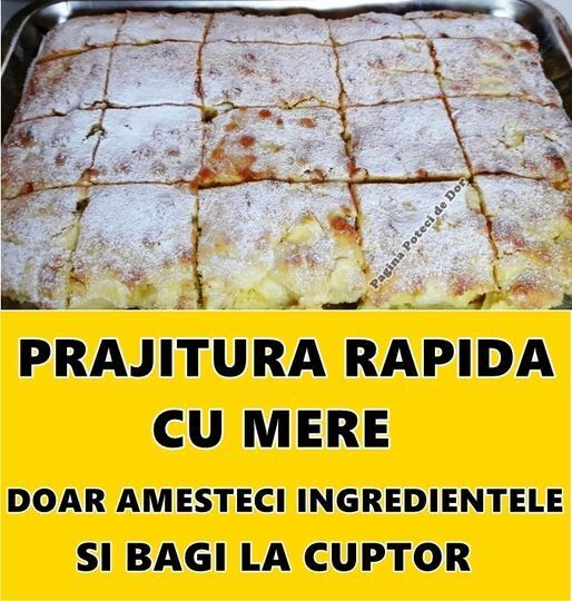 Plăcintă cu mere. Se topeste in gura