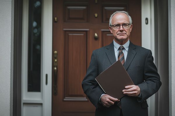 A man in a suit holding a folder | Source: Midjourney